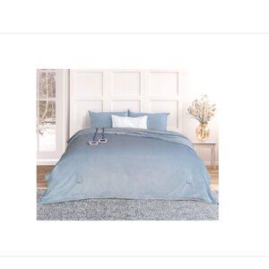 Thermasnug Luxe Plush Digital Electric Blanket, Queen - Blue